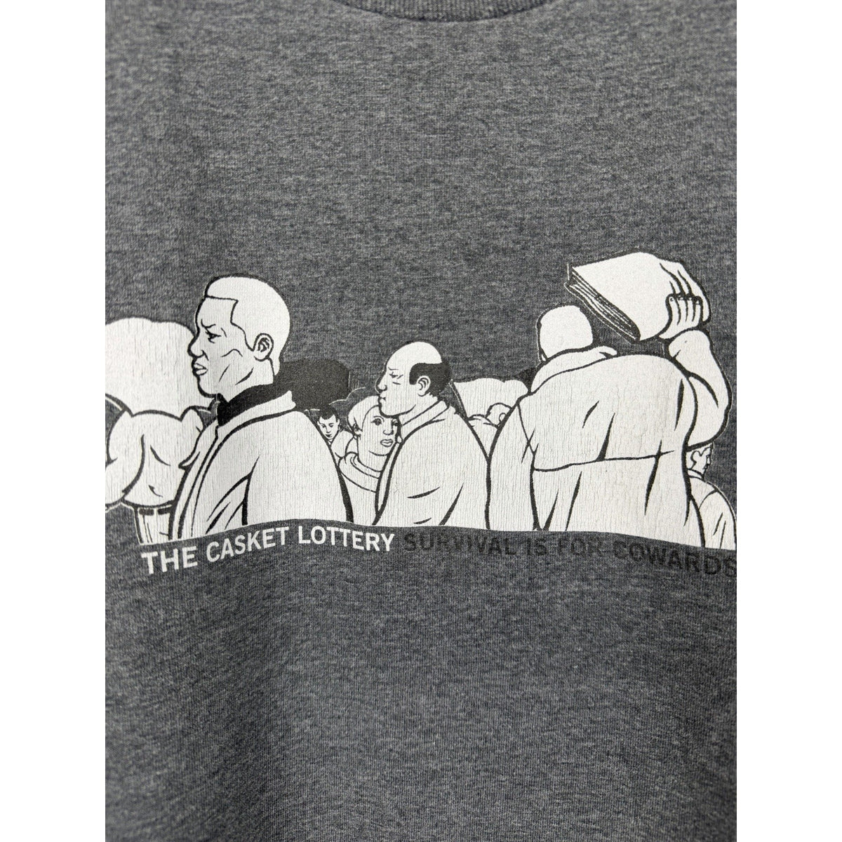 Vintage 2002 The Casket Lottery Survival Is for Cowards tee, XL