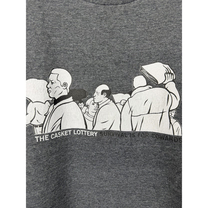 Vintage 2002 The Casket Lottery Survival Is for Cowards tee, XL