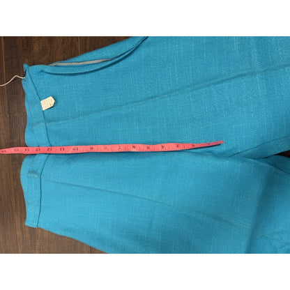 1960s Turquoise Knit Cigarette Pants - XS