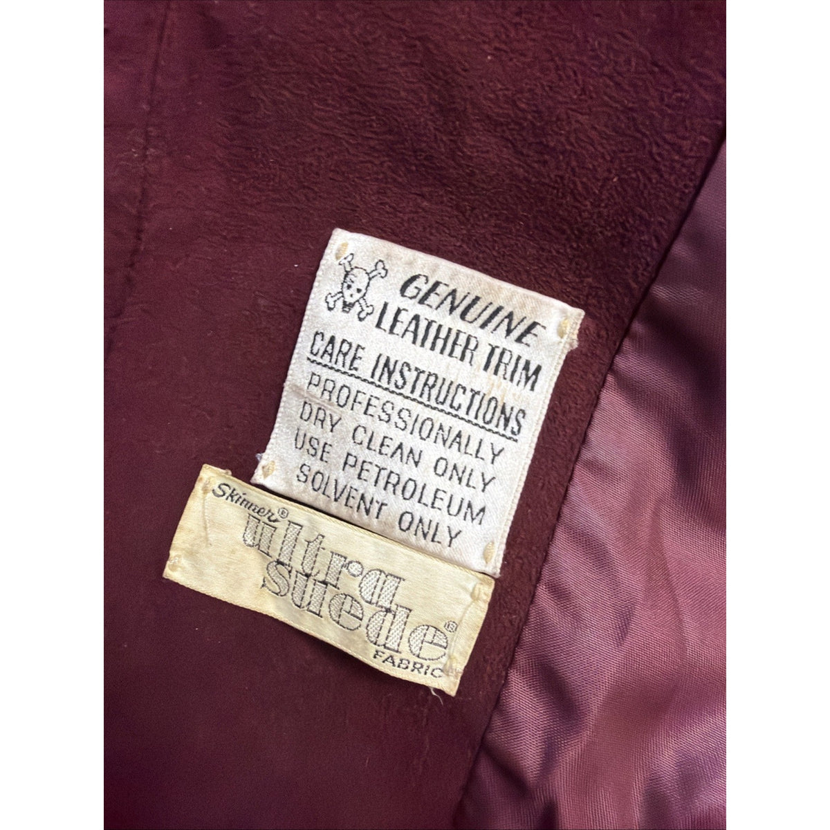 Vintage 1970s Lilli Ann burgundy suede military jacket, M/L