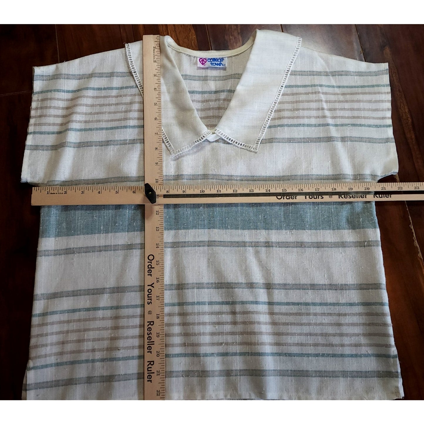 School Daze striped linen top (1970s)