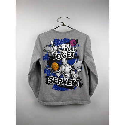 Vintage AND1 Basketball You’re About To Get Served Long Sleeve Youth Large 21x25