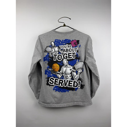 Vintage AND1 Basketball You’re About To Get Served Long Sleeve Youth Large 21x25