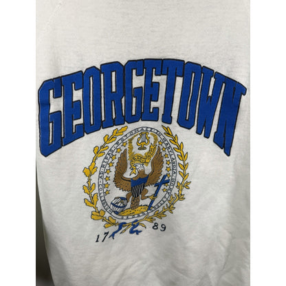 Vintage 80s Georgetown Hoyas double sided puff print crewneck, M