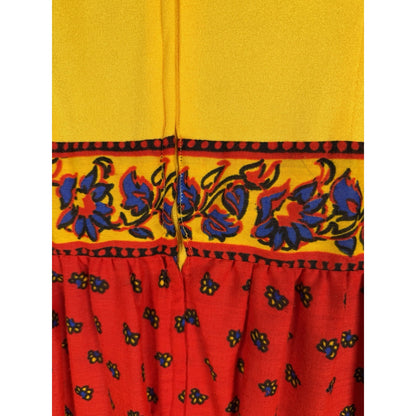 1960s Partridge Family Boho Maxi Dress - Medium