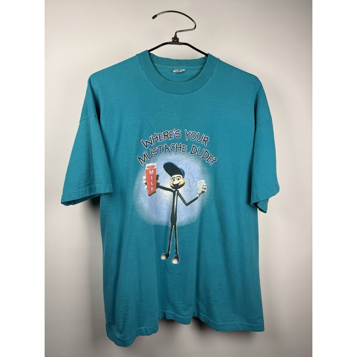 Vintage 90s Got Milk Where's Your Mustache Dude promo tee, XXL