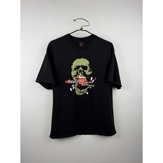Vintage 2005 Death By Stereo Erase You Tee SoCal Hardcore Cinder Block XL 23x29