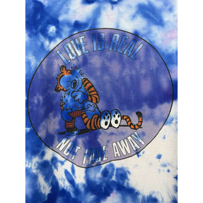 Vintage 90’s Grateful Dead Calvin and Hobbes Not Fade Away Tie Dye Tee XL 24x29