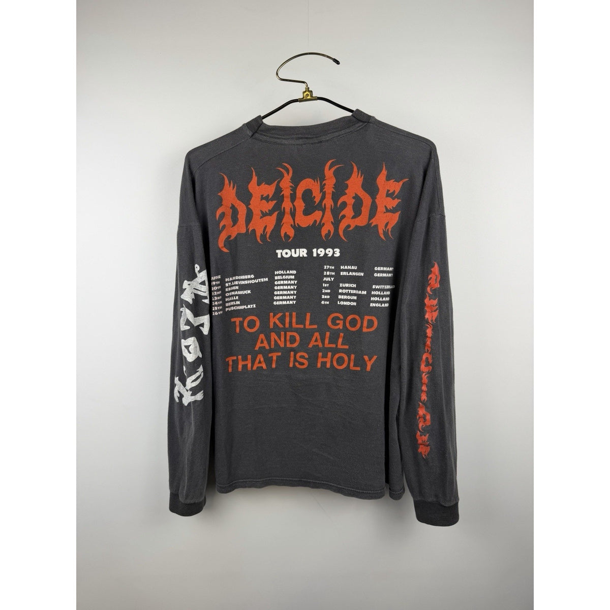 Vintage 1993 Deicide To Kill God and All That Is Holy long sleeve, XL
