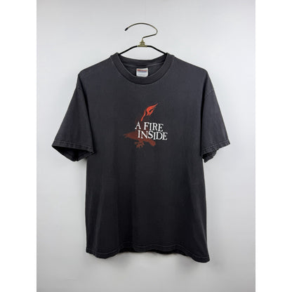 Vintage 2003 AFI A Fire Inside Shirt Two Sided Raven & Devil Graphic Emo L 22x28