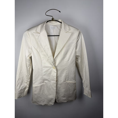 CHAIKEN structured White Blazer Jacket Size 6 Couture Luxury