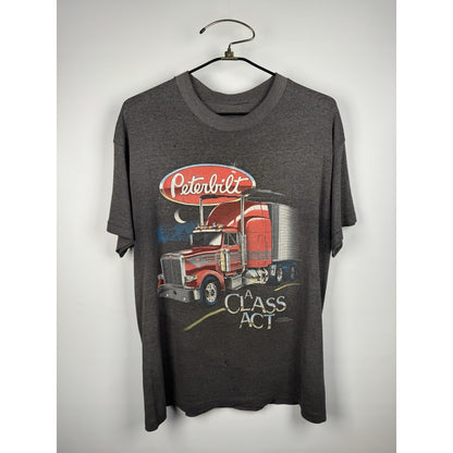 Vintage 1988 Peterbilt A Class Act Semi Truck Shirt Rare Size XL 24x30