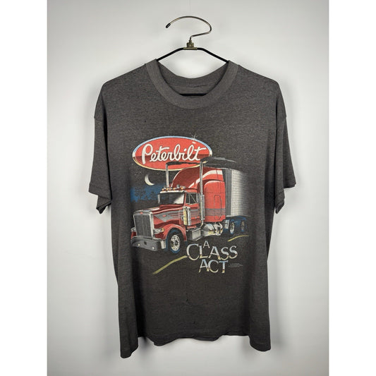 Vintage 1988 Peterbilt A Class Act Semi Truck Shirt Rare Size XL 24x30