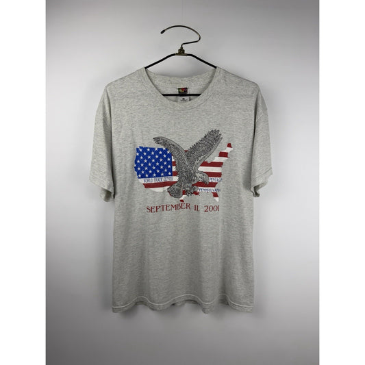 Vintage 9/11 Double Sided Shirt George Bush Quote Back Hit September 11 XL 24x29
