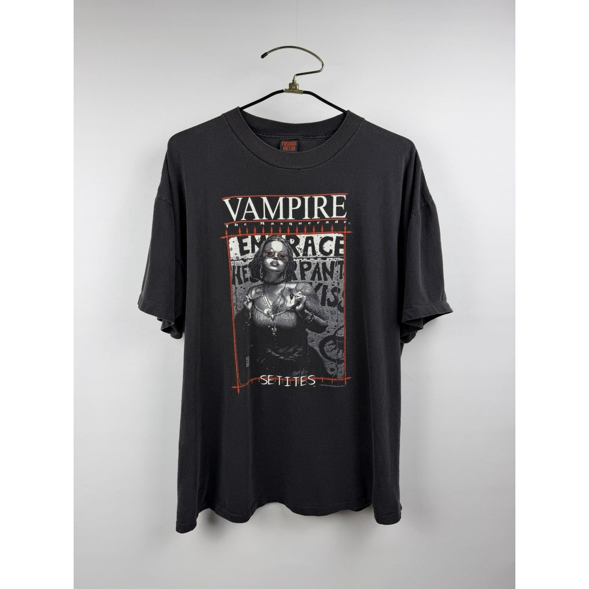 Vintage 1997 Vampire: The Masquerade Setites tee, Fashion Victim, XXL