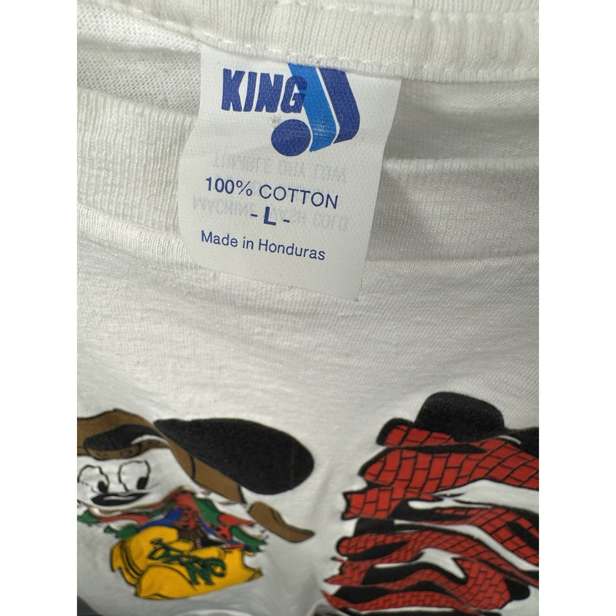 Vintage 90s hip hop Mickey Mouse Jerry Leigh double sided tee, L