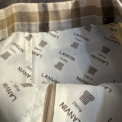 1960s Lanvin Couture Wool Plaid Skirt - 26” waist