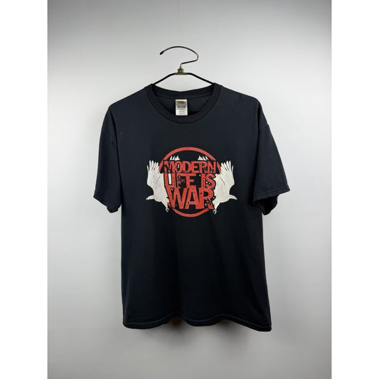 Vintage 2004 Modern Life Is War My Love My Way Shirt Hardcore Punk XL 24x29