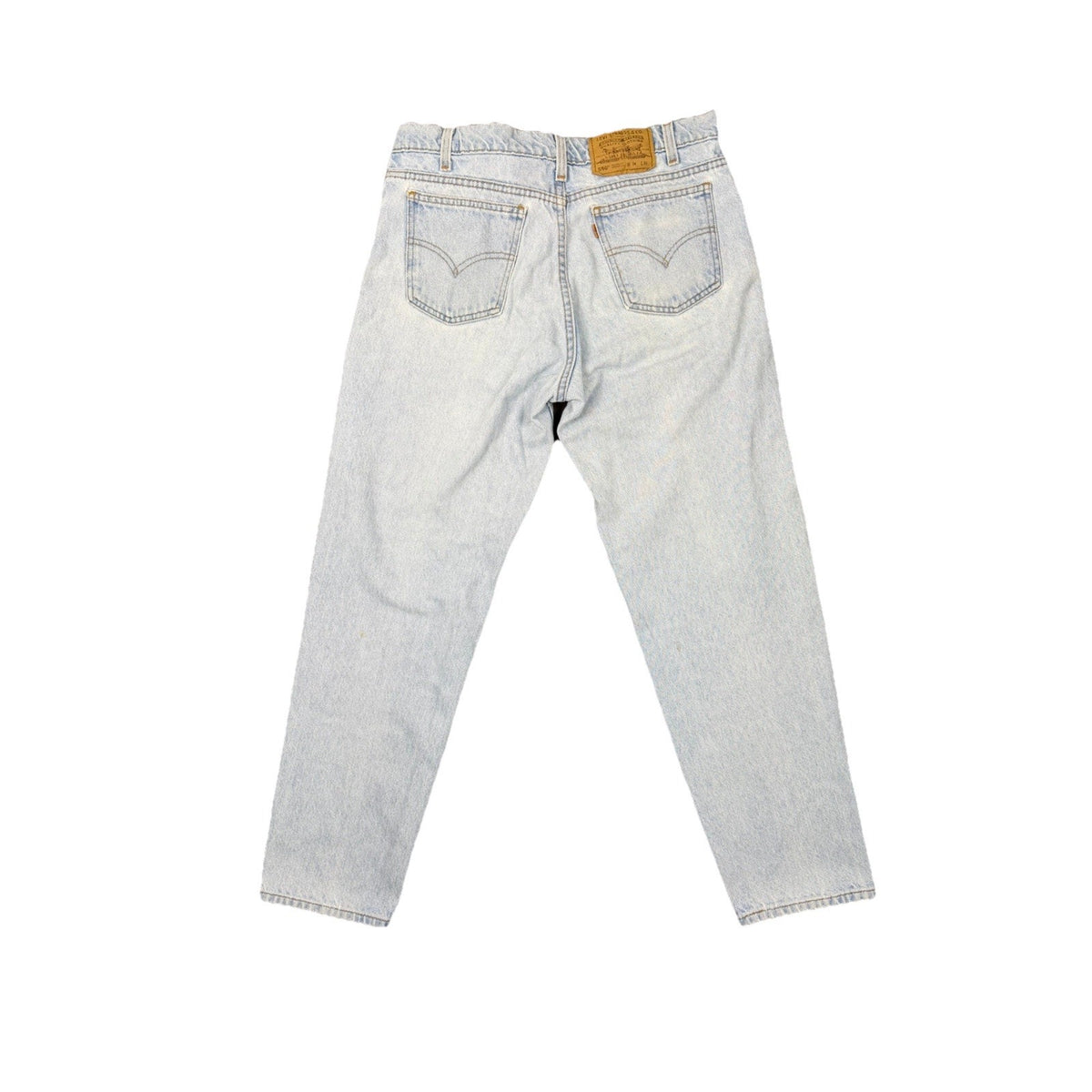 Vintage 90s Levi's 550 Orange Tab tapered jeans, light wash, 34x30