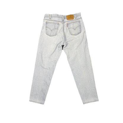 Vintage 90s Levi's 550 Orange Tab tapered jeans, light wash, 34x30