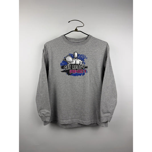 Vintage AND1 Basketball You’re About To Get Served Long Sleeve Youth Large 21x25