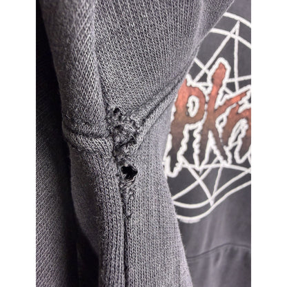 Slipknot pullover distressed hoodie, Iowa era nu metal, 2002, L