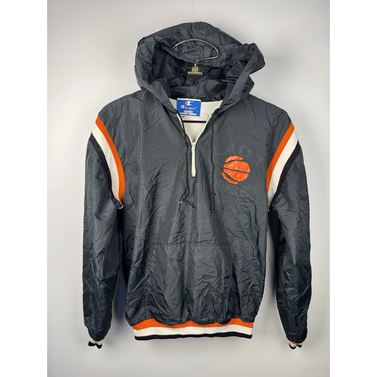 True Vintage 70s 80s Champion Windbreaker Track Jacket USA Made Medium 21x26