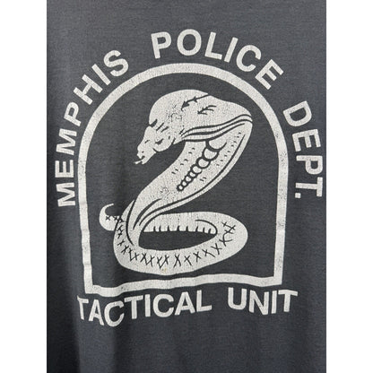 Vintage 90s Memphis Police Tactical Unit tee, distressed, L