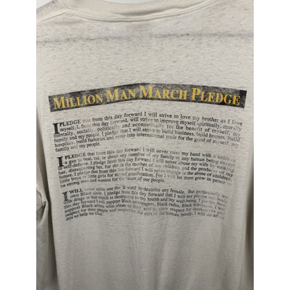 Vintage 1995 Million Man March tee, pledge on the back, Oneita, XL