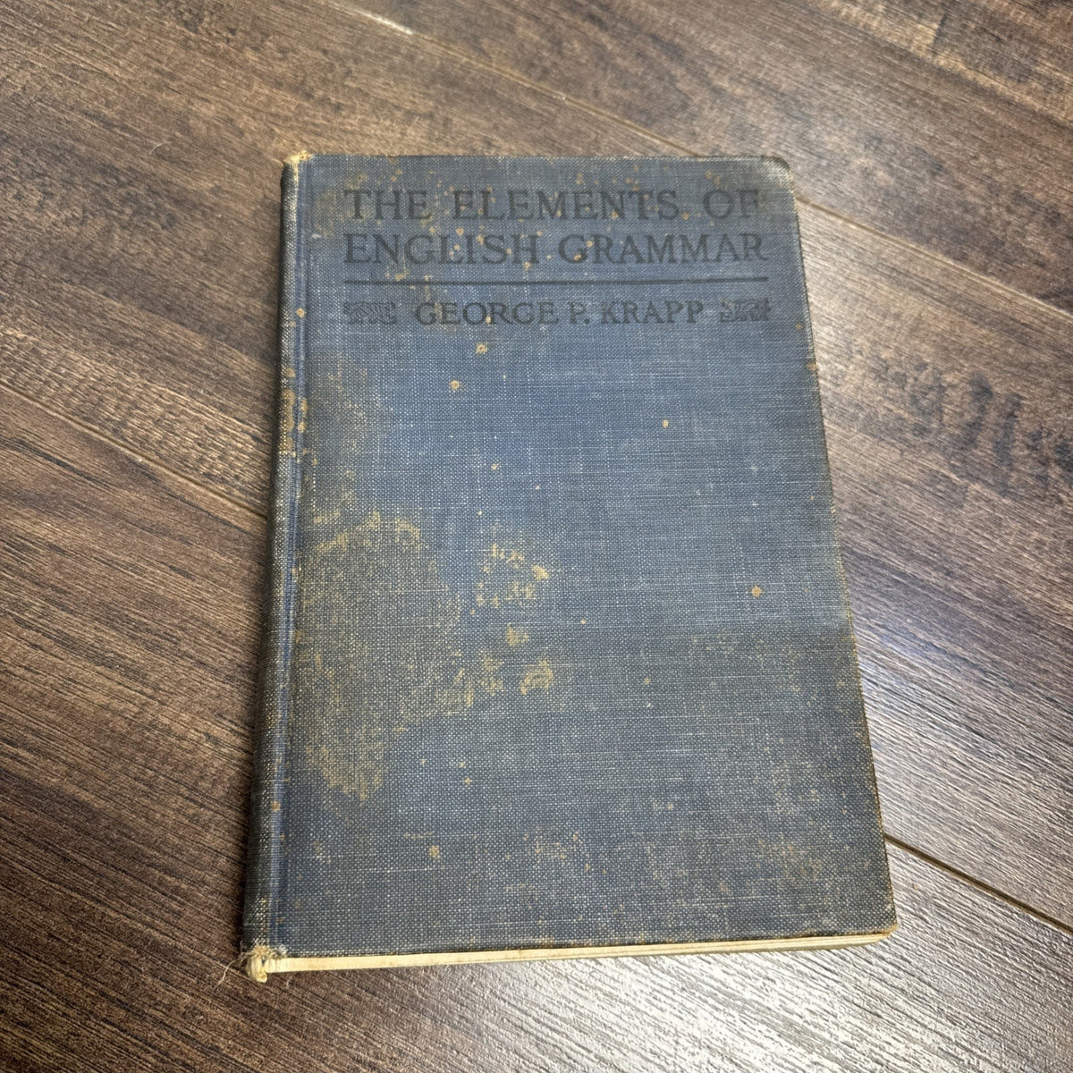 Antique 1908 first edition The Elements of English Grammar, Krapp