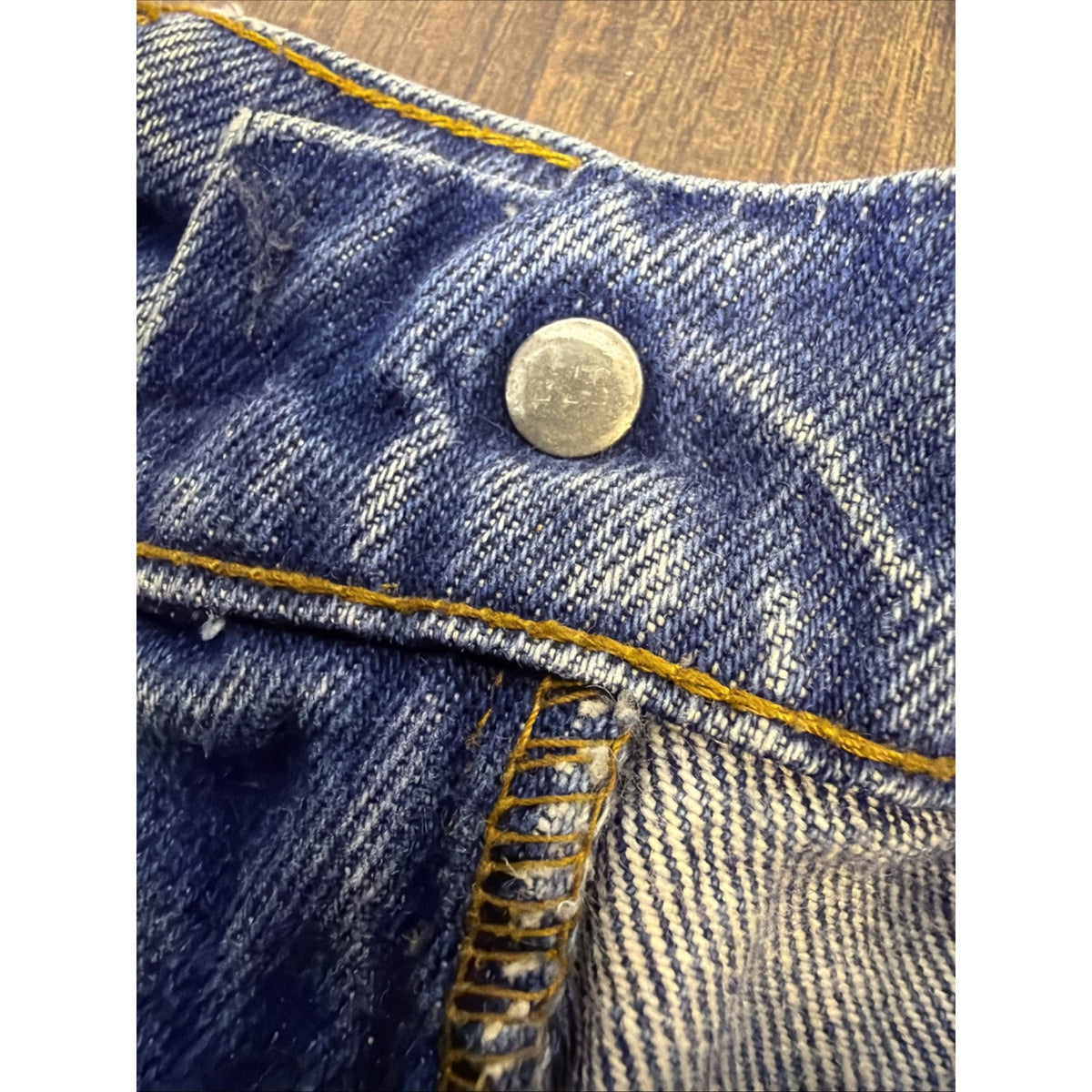 Levi's 517 Orange Tab Boot Cut Saddle Blue Jeans 36x32 1970s-1980s Vintage