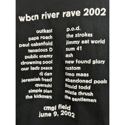 Vintage 2002 WBCN River Rave Tee Outkast Jimmy Eat World New Found Glory L 22x28