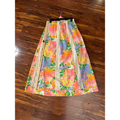 Life's a garden maxi skirt (1970s)