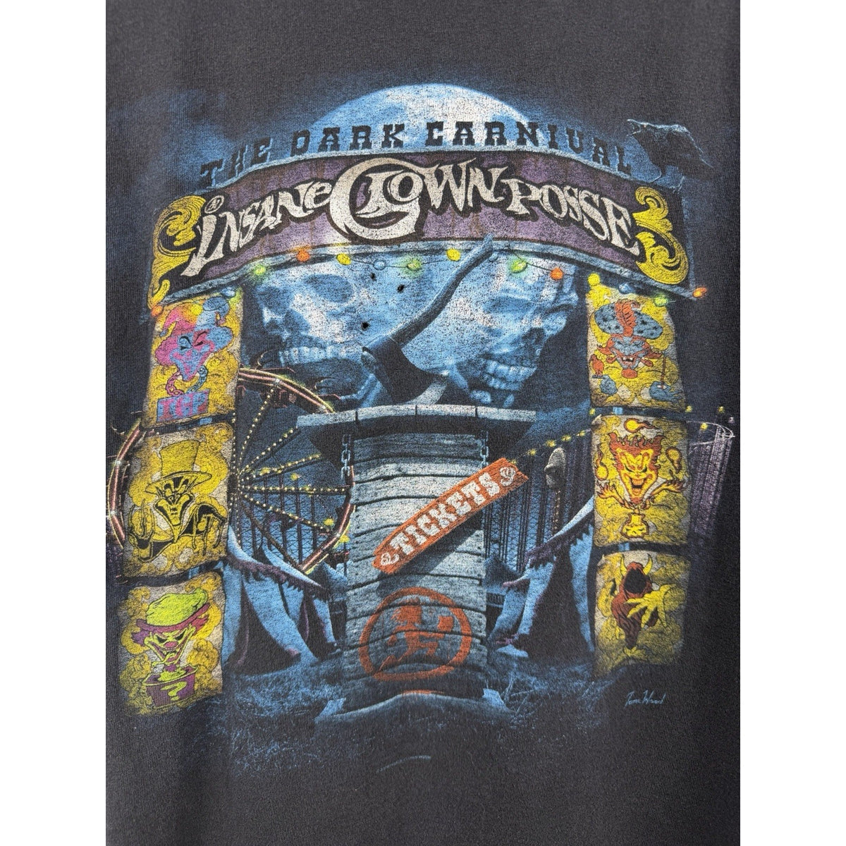 2009 Insane Clown Posse ICP Rare Dark Carnival Shirt Tom Wood Art XXL 25x28