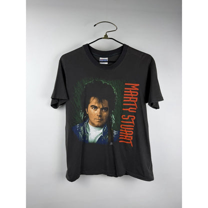Vintage 1992 Marty Stuart country tee, single stitch, Hanes, L