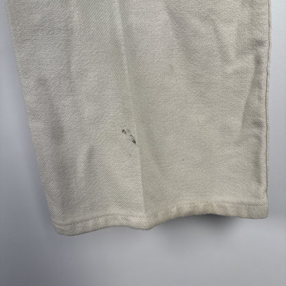 1970s Levi’s Sta-Prest Big E Black Tab Flared White Embellished Pants 28x31