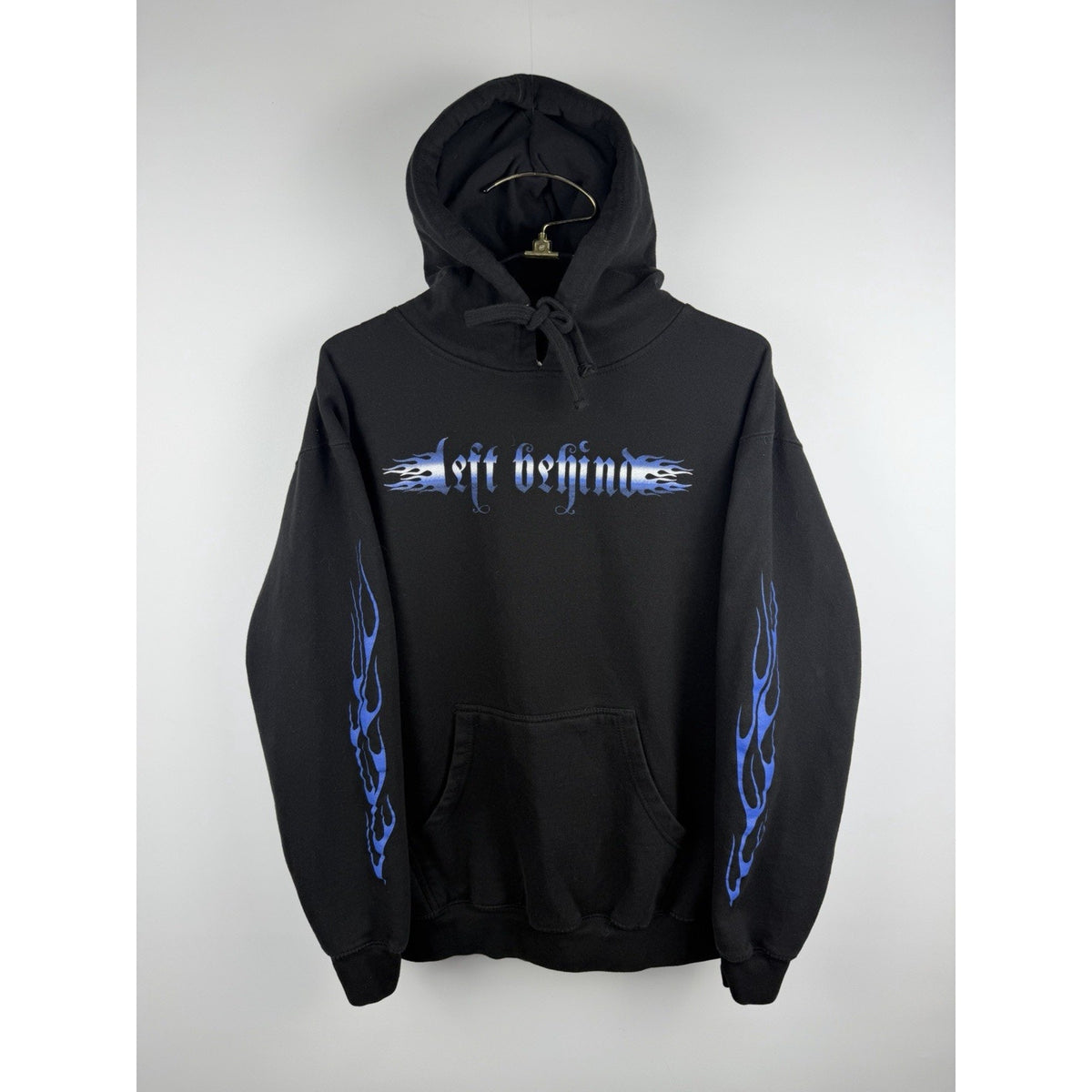 2017 Left Behind Band Hoodie Flame Sleeves Hardcore Pure Noise Records L 23x28