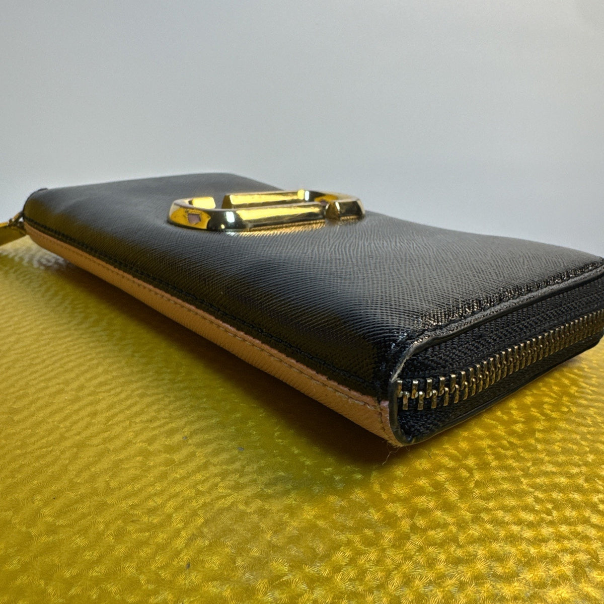Marc Jacobs Black Pink Green Zip-around Snapshot Long Wallet - Good Used Bright