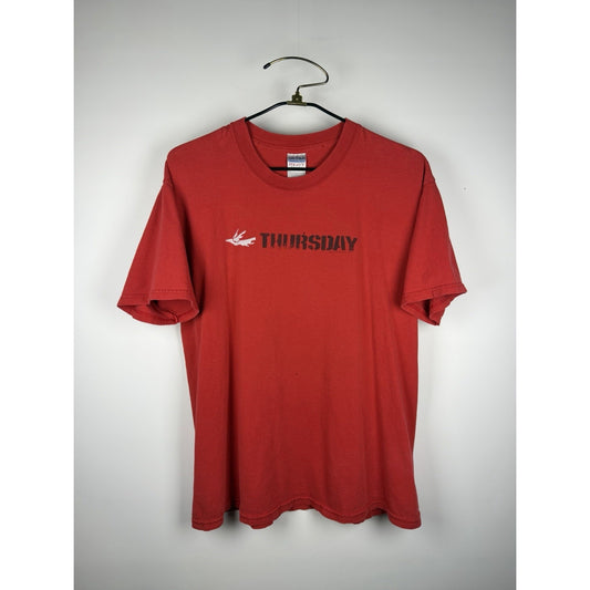 Vintage 2003 Thursday Full Collapse Shirt Post Hardcore Geoff Rickly Large 21x28
