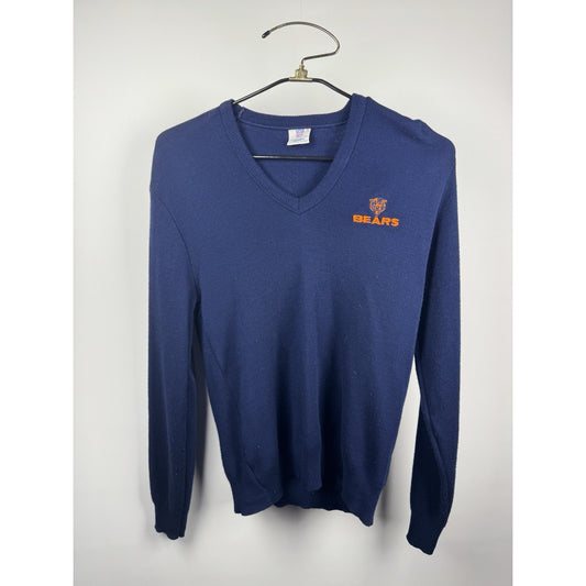 Vintage 70’s Chicago Bears Garan NFL Navy Blue Pullover Sweater Medium 20x25