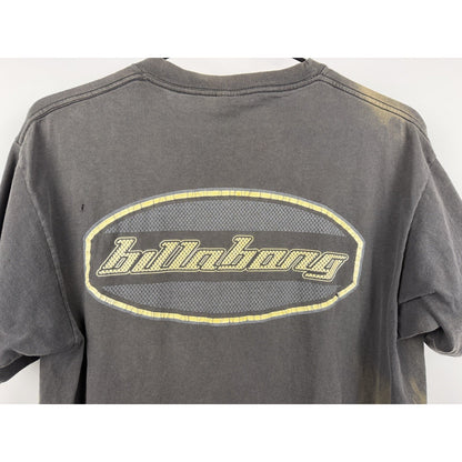 Billabong Surf Wear distressed shirt, single stitch, USA made, 90s, L