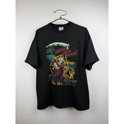 Vintage 90s Mess With the Best Die Like the Rest grim reaper tee, XL
