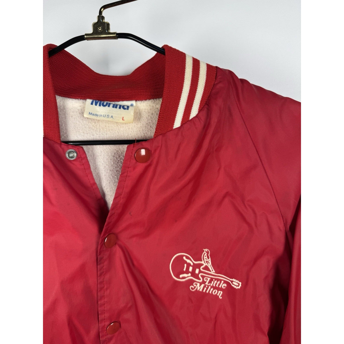 Vintage 1991 Little Milton Blues Grail Satin Jacket Too Much Pain Large 23.5x26