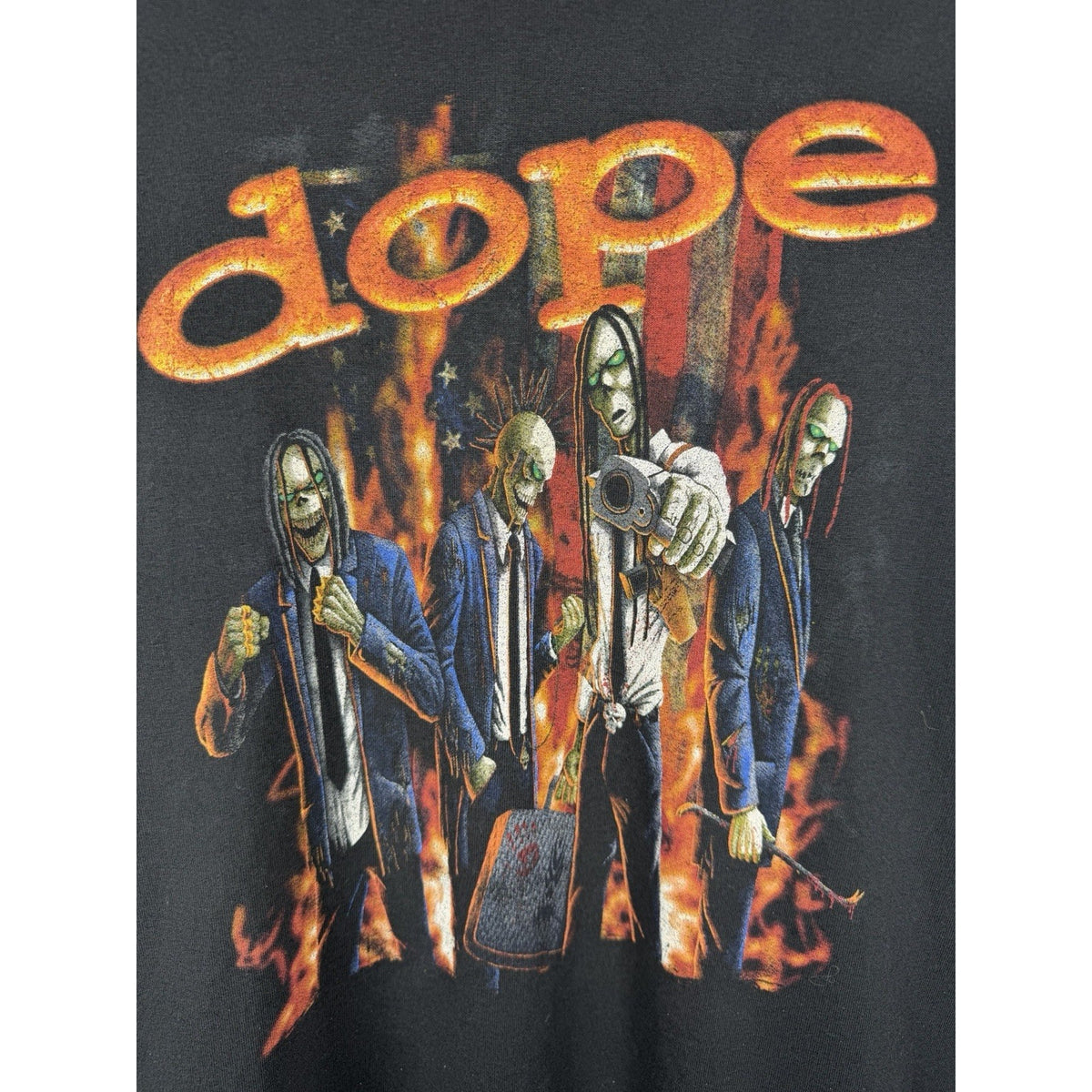 Vintage 2001 Dope Die Mother F**Ker Shirt Industrial Nu Metal Jerzees XL 23x30