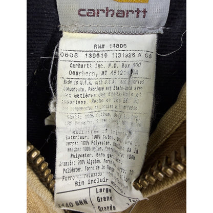 Vintage 2008 Carhartt J140 BRN Tall Jacket Distressed Showroom Piece Large 25x28