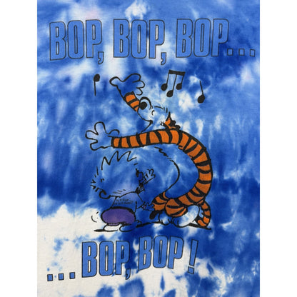 Vintage 90’s Grateful Dead Calvin and Hobbes Not Fade Away Tie Dye Tee XL 24x29