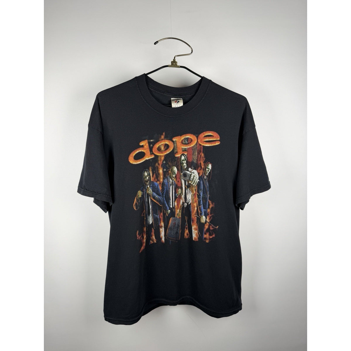 Vintage 2001 Dope Die Mother F**Ker Shirt Industrial Nu Metal Jerzees XL 23x30