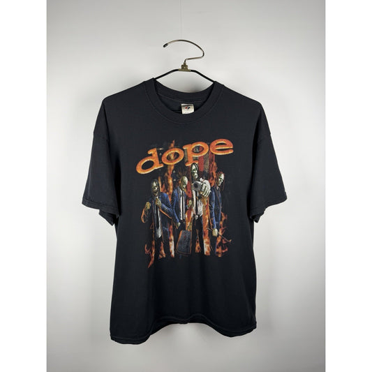 Vintage 2001 Dope Die Mother F**Ker Shirt Industrial Nu Metal Jerzees XL 23x30