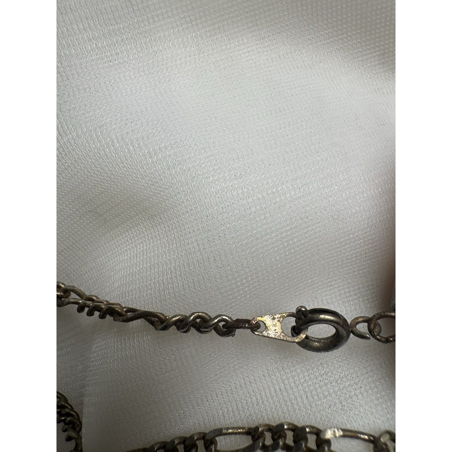 Antique c. 1820–1845 Mother-of-Pearl Cicada Necklace, Open Metalwork Hand Made