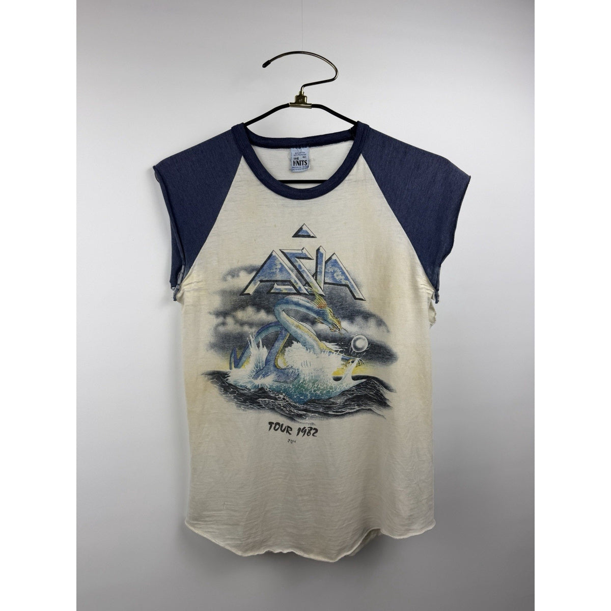 Vintage 1982 Asia Debut Tour Tee Distressed, Chopped, & Thrashed Knits M 18x26